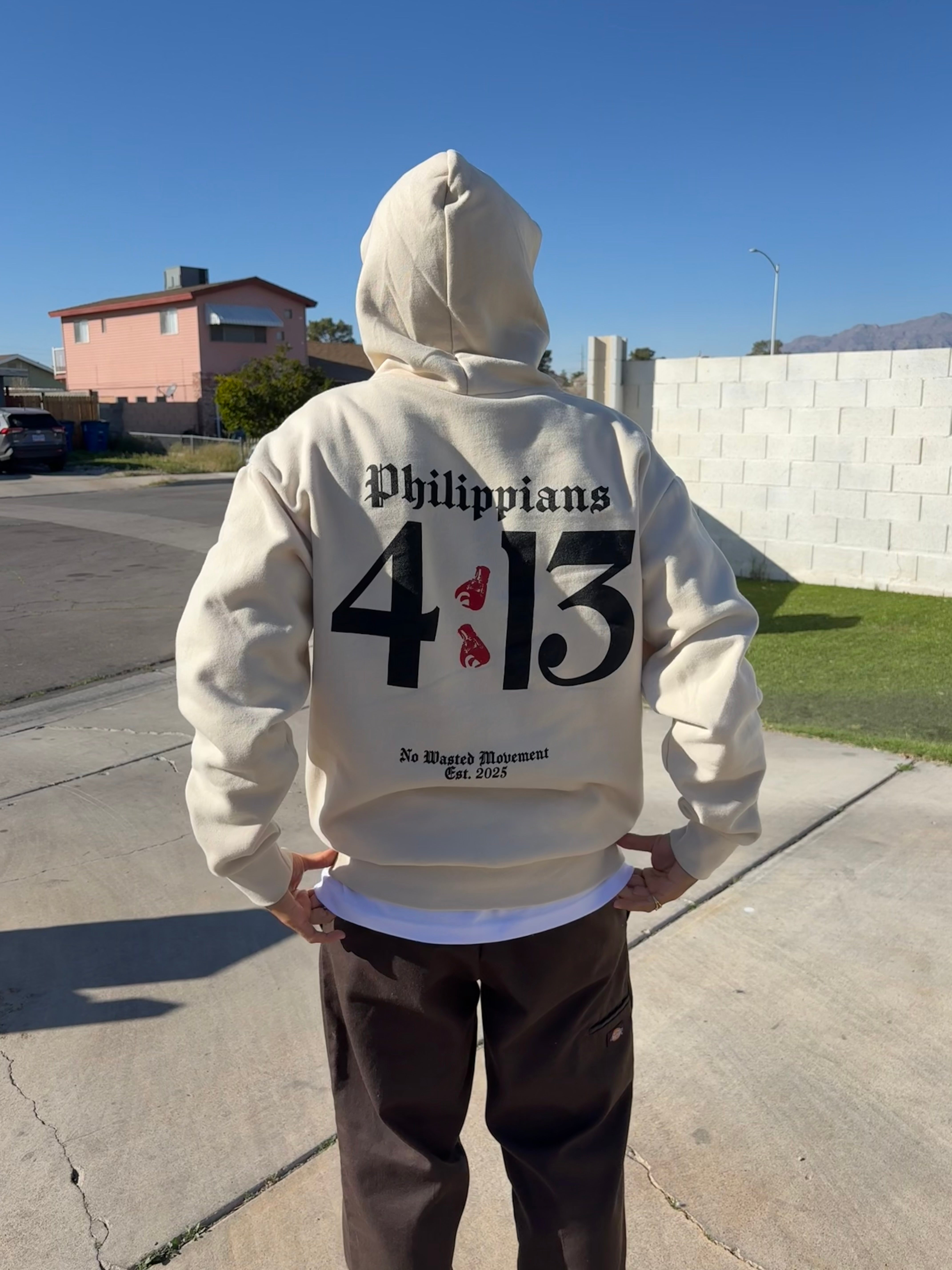 Philippians 4:13 – Comfort Hoodie – Cream